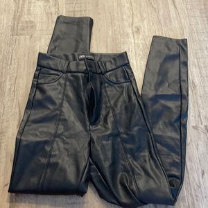 Zara pleather black pants